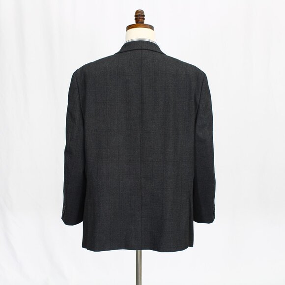 Van Heusen 50R Gray Check Polyester 2-Button Sport Coat Blazer Jacket P2… - Picture 7 of 11